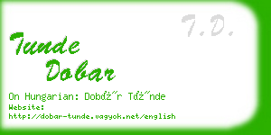 tunde dobar business card